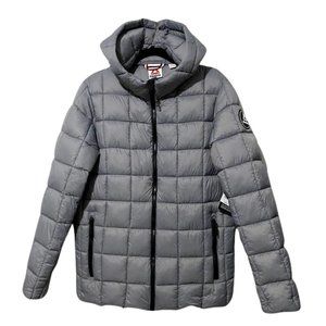 NWT Reebok Glacier Shield Puffer Zip Up Hooded Jacket With Pockets